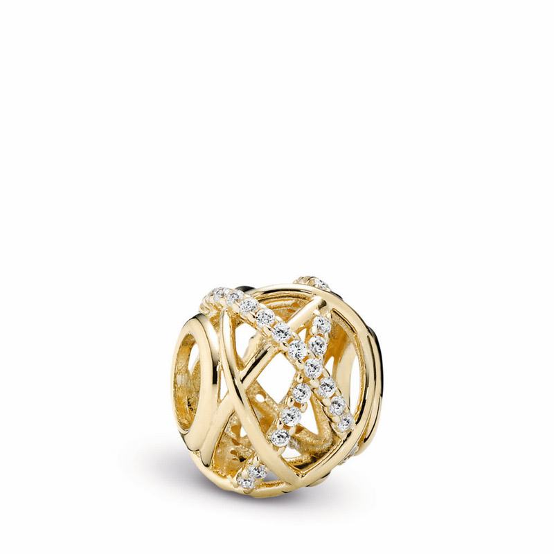 Pandora Galaxy Charm - Yellow Gold 14 K/Cubic Zirconia - Canada | GQ7682LF